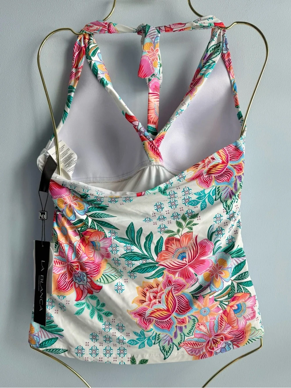 La Blanca Women's Multicolor Rivera Resort Halter Goddess Tankini Size 6
